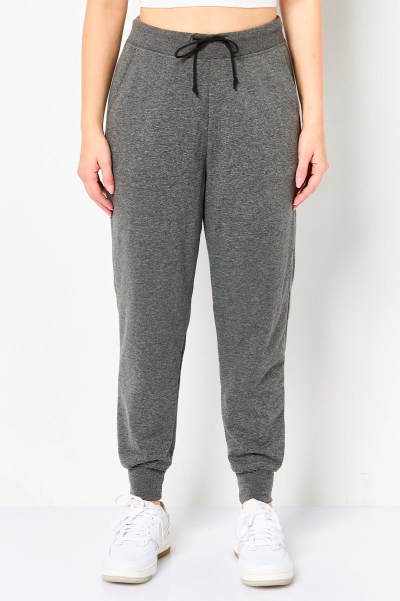 Nike Women Loose Fit Heather Yoga Sweatpants, Grey - Image 1